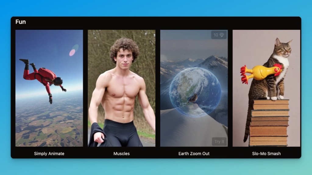Fun effects preview layout